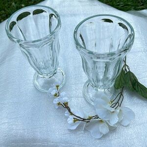 Vintage 7 inch Sundae Glasses set of 2